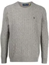Polo Ralph Lauren Cable-knit Jumper In Grey
