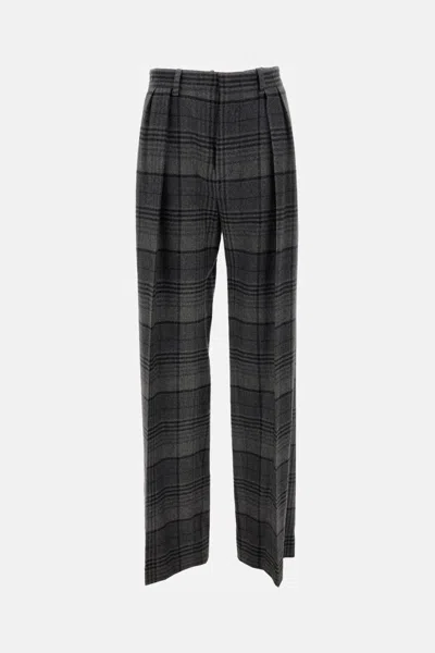 Ralph Lauren Collection Jody Plaid Pants In Gray
