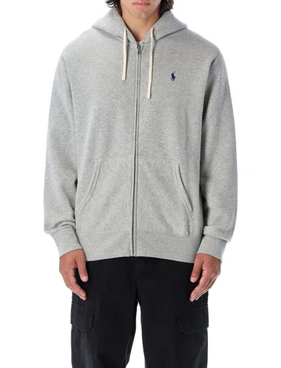Ralph Lauren Grey Logo Zip Hoodie