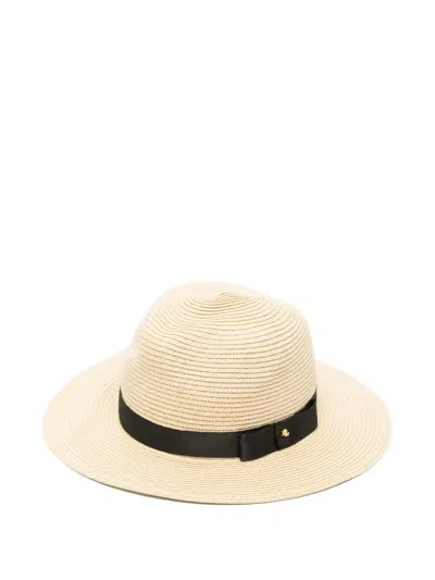 Ralph Lauren Grosgrain-trim Bow-detail Hat In Metallic