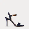Ralph Lauren Gwen Denim Sandal In Blue