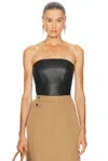 Ralph Lauren Gwyneth Lambskin Bustier In Black