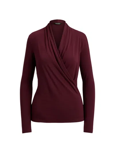 Ralph Lauren Hadara Bluse Im Wickelstil In Burgundy