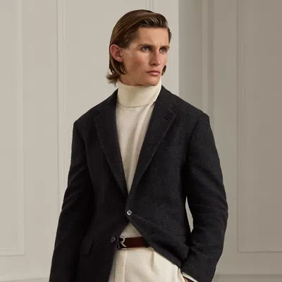 Ralph Lauren Hadley Brushed Cashmere-wool Sport Coat In Black