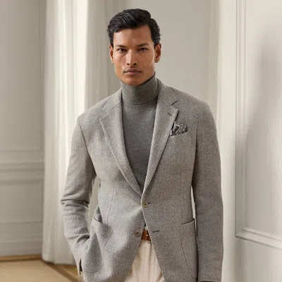 Ralph Lauren Hadley Hand-tailored Cashmere Jacket In Gray