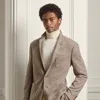 Ralph Lauren Hadley Hand-tailored Double-knit Jacket In Neutral