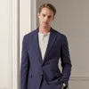 Ralph Lauren Hadley Silk-linen Suit Jacket In Classic Chairman Navy