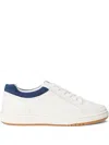 Ralph Lauren Hailey Leather Sneakers In White