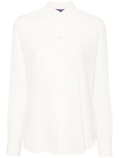 Polo Ralph Lauren Hailey Mulberry Silk Shirt In Beige
