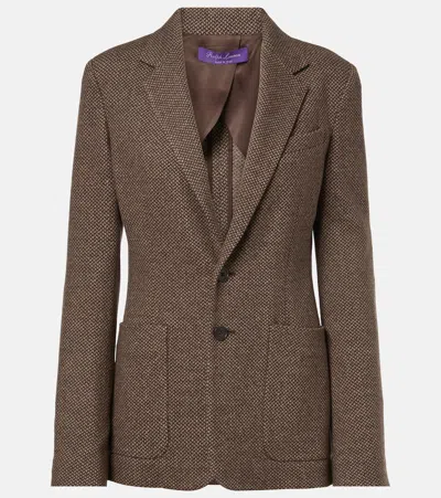 Ralph Lauren Hailey Wool, Silk, And Cashmere Blazer In Multi
