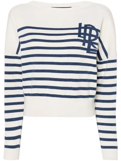 Ralph Lauren Hainvette Striped Cotton Jumper In Neutrals