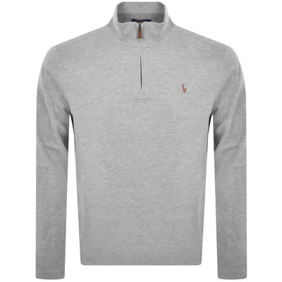 Ralph Lauren Half Zip Sweatshirt Grey In Gray