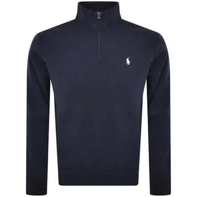 Ralph Lauren Half Zip Sweatshirt Navy In Blue