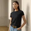 Polo Ralph Lauren Hallie Cotton Jersey Tee In Black