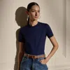 Polo Ralph Lauren Hallie Cotton Jersey Tee In Lux Navy