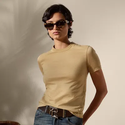Polo Ralph Lauren Hallie Cotton Jersey Tee In Lux Tan