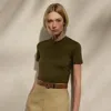Polo Ralph Lauren Hallie Cotton Jersey Tee In Moss