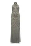 Ralph Lauren Embellished Maxi Dress In Green
