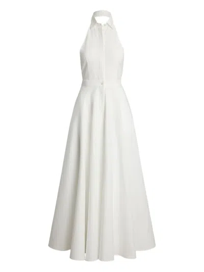 Ralph Lauren Halterneck Shirt Dress In White