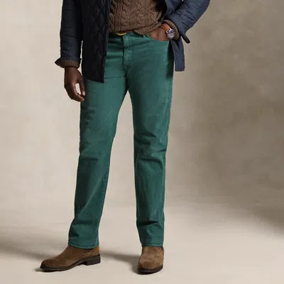 Ralph Lauren Hampton Straight Garment-dyed Jean In Blackwatch Green