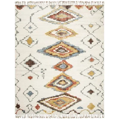 Ralph Lauren Hand Knotted Wool, Cotton Rug In White,desert