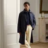 Ralph Lauren Hand-tailored Packable Balmacaan Coat In Blue