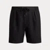 Ralph Lauren Hand-tailored Silk-linen Short In Black