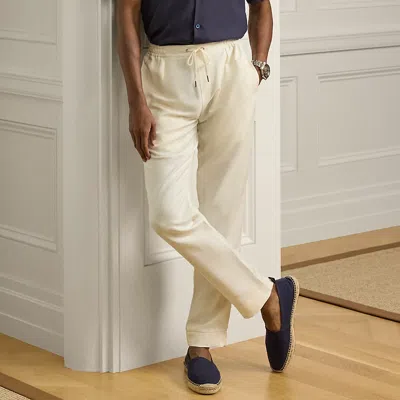 Ralph Lauren Hand-tailored Silk-linen Trouser In White