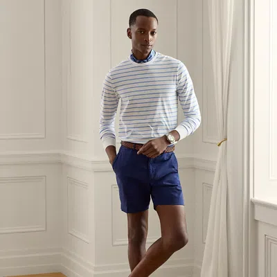 Ralph Lauren Hand-tailored Slim Fit Chino Short In Blue Depths