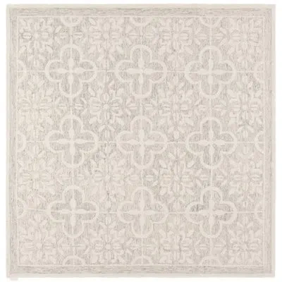Ralph Lauren Hand Tufted Wool & Cotton Damask Rug In Ivory;gray