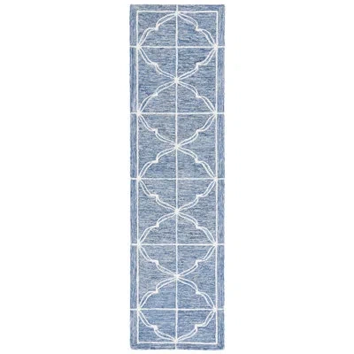 Ralph Lauren Hand Tufted Wool Pile Geometric Rug In Blue