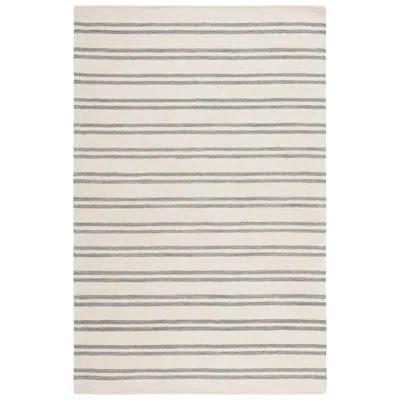 Ralph Lauren Hand Tufted Wool Pile Striped Rug In Ivory,gray