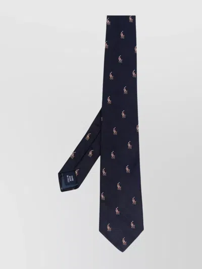 Ralph Lauren Handcrafted Embroidered Silk Neck Tie