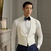 Ralph Lauren Handmade Panama-weave Silk Vest In Classic Cream