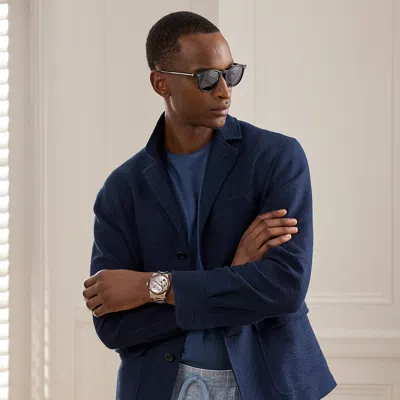 Ralph Lauren Hand-tailored Cotton-linen Sport Coat In Racing Navy In Blue