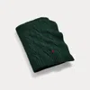 Polo Ralph Lauren Hanley Cable-knit Throw Blanket In Green
