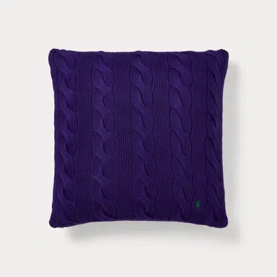 Polo Ralph Lauren Hanley Cable-knit Throw Pillow In Chalet Purple