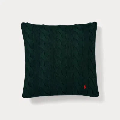 Ralph Lauren Hanley Cable-knit Throw Pillow In Green