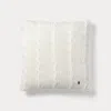 Polo Ralph Lauren Hanley Cable-knit Throw Pillow In Cream