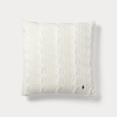 Ralph Lauren Hanley Cable-knit Throw Pillow In Neutral
