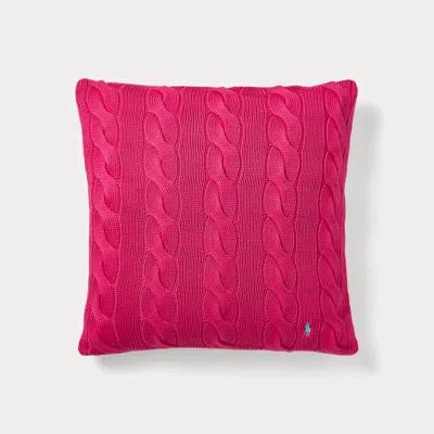 Ralph Lauren Hanley Cable-knit Throw Pillow In Pink