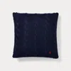 Polo Ralph Lauren Hanley Cable-knit Throw Pillow In Newport Navy