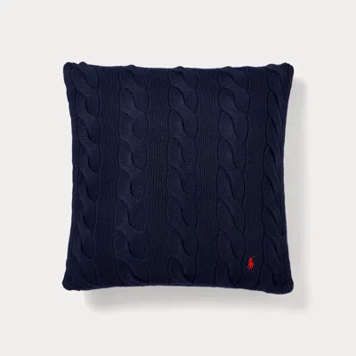 Ralph Lauren Hanley Cable-knit Throw Pillow In Blue