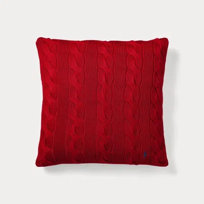 Ralph Lauren Hanley Cable-knit Throw Pillow In Red