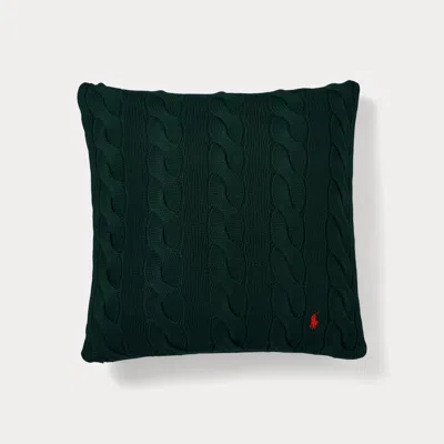 Polo Ralph Lauren Hanley Cable-knit Throw Pillow In College Green
