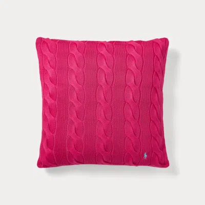 Polo Ralph Lauren Hanley Cable-knit Throw Pillow In Hot Pink