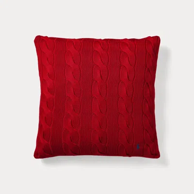 Polo Ralph Lauren Hanley Cable-knit Throw Pillow In Rl Red