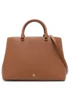 Ralph Lauren Hanna 37 Large Satchel Bag In Brown