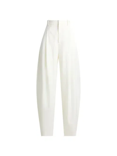 Ralph Lauren Harlo Pleated Trousers In White