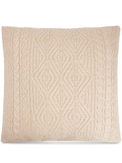 Polo Ralph Lauren Harlow Cable-knit Pillow In Neutrals